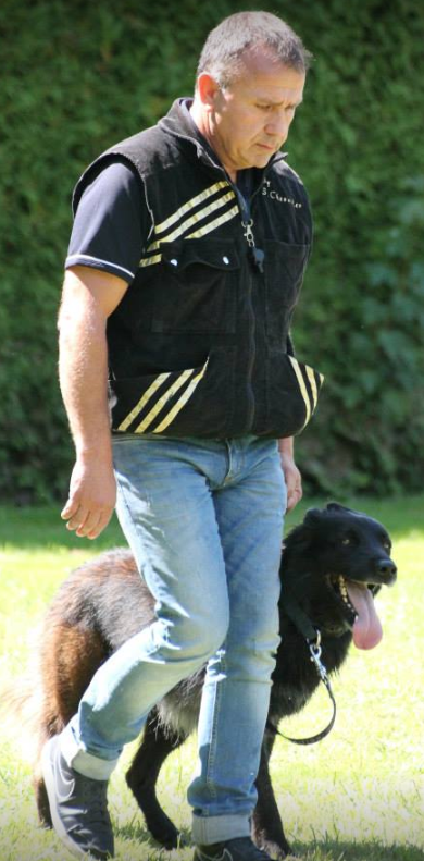 Denis Barrat avec son chien